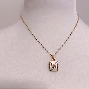 NEW！Butterfly Mother-of-Pearl Pendant Necklace | Gold Stainless Steel